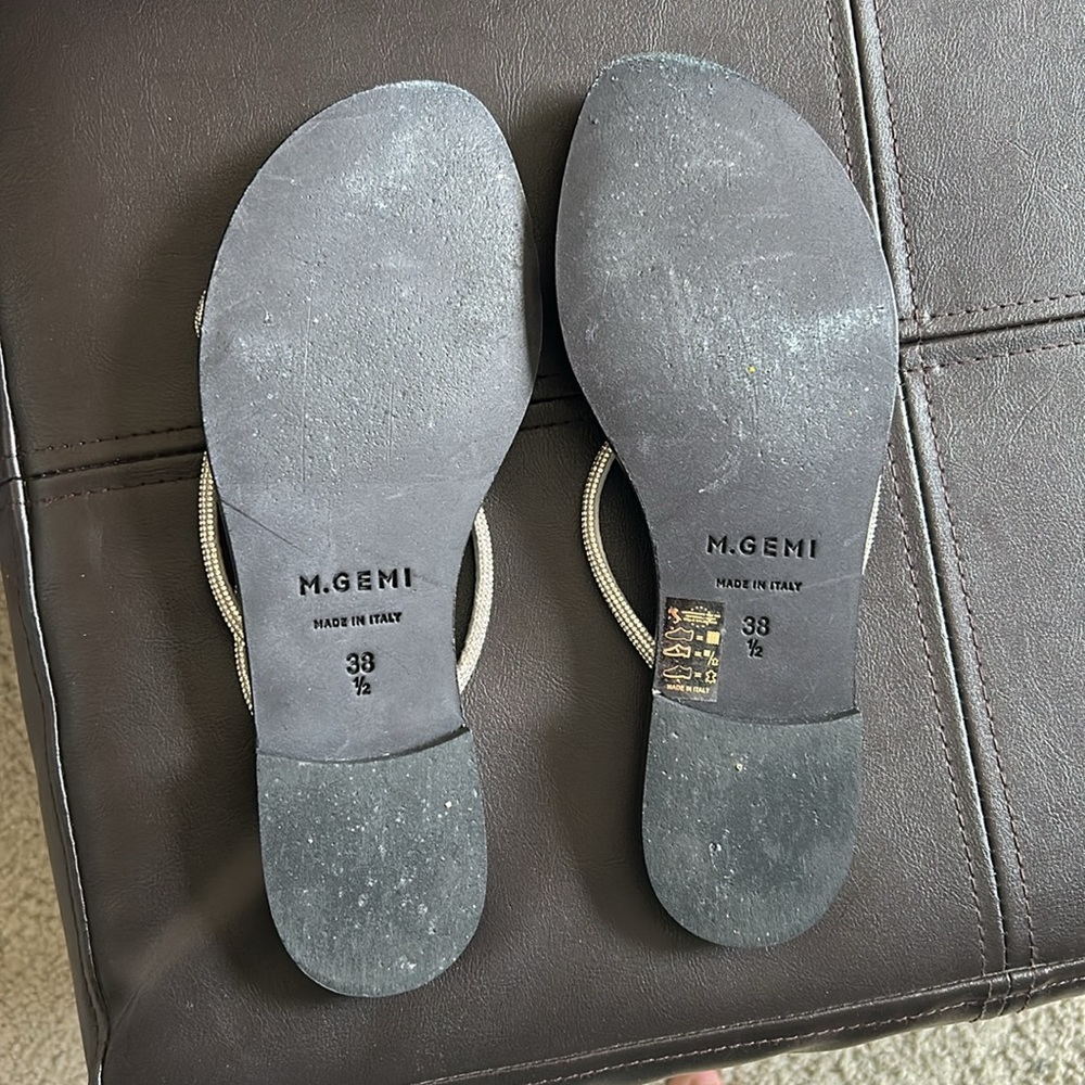 M. Gemi Sz 38.5 Azzurra In Silver Crystal + Dustbag View 4